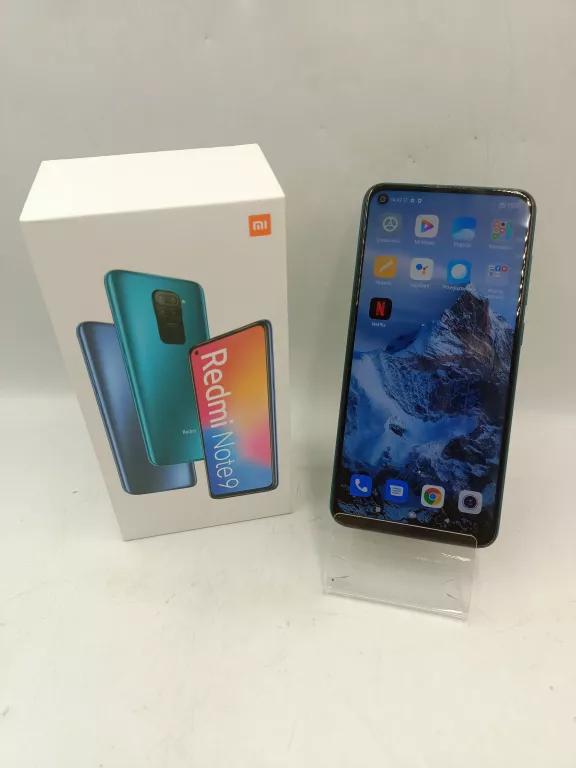 TELEFON XIAOMI REDMI NOTE 9 4GB/128GB KOMPLET