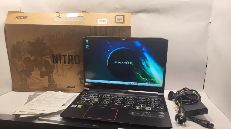 LAPTOP ACER NITRO 5 AN515-55 I7-10750H RTX 3060 512GB SSD 16GB RAM KOMPLET