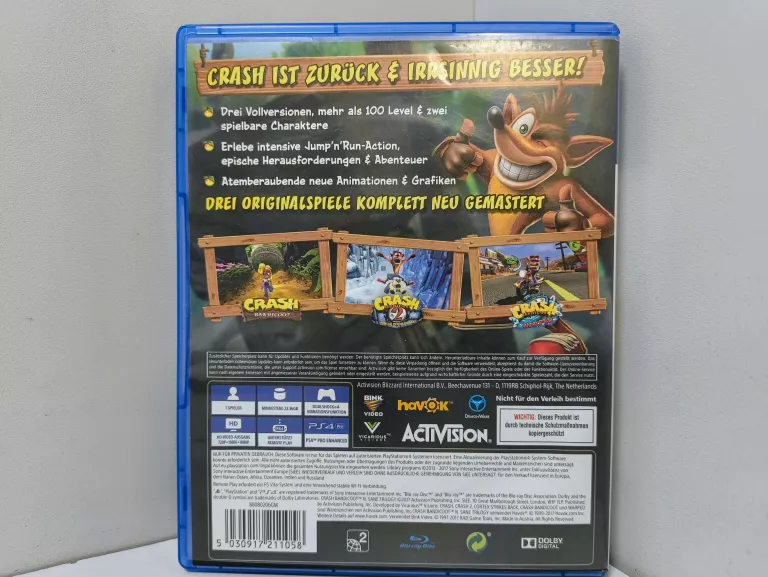 GRA PS4 CRASH BANDICOOT NSANE TRYLOGY