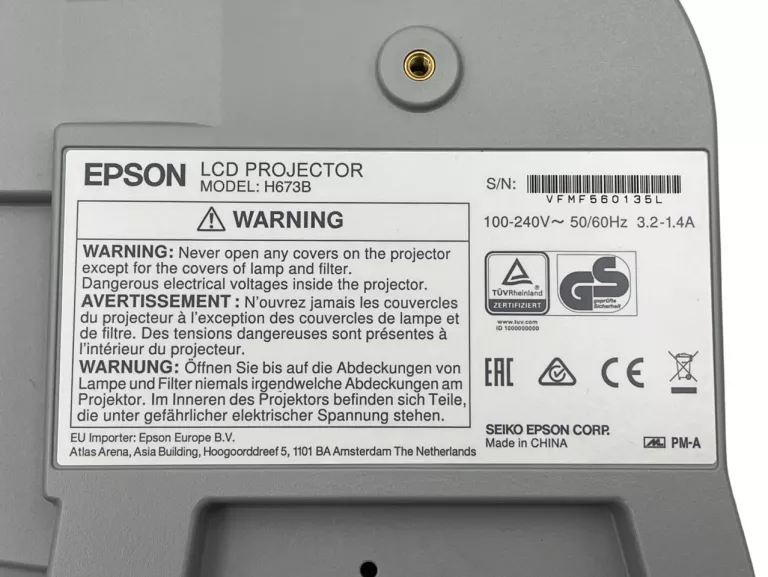 PROJEKTOR KRÓTKOOGNISKOWY EPSON EB-530 3LCD - STAN IDEALNY! JAK NOWY! 0H!
