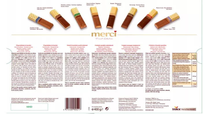 MERCI FINEST SELECTION BOMBONIERKA CZEKOLADKI STORCK 400G