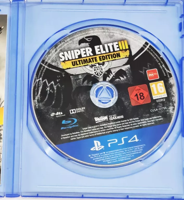 GRA NA PS4 SNIPER ELITE 3 ULTIMATE EDITION