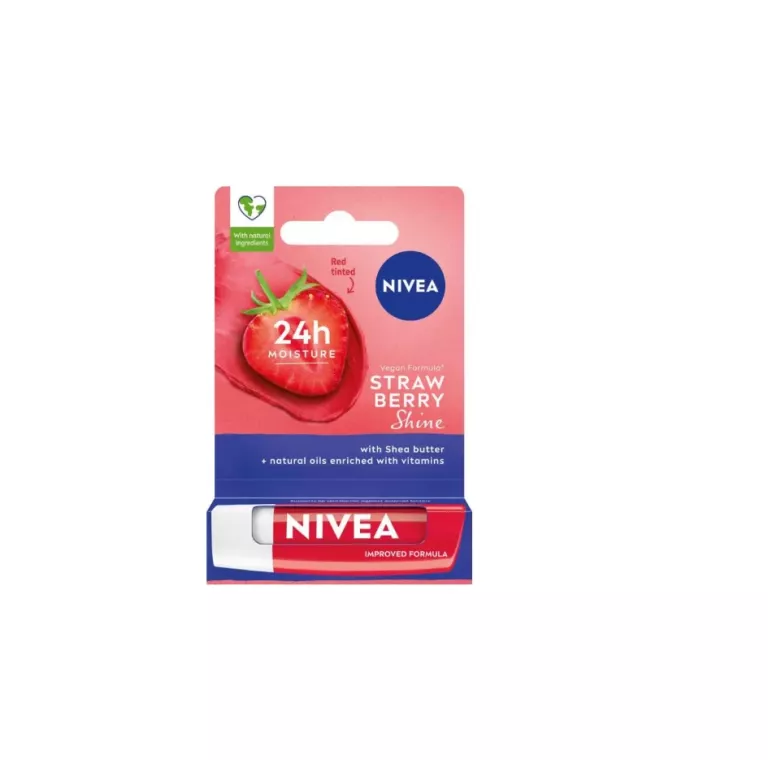 NIVEA STRAWBERRY LIP CARE DUO OCHRONNA POMADKA DO UST 4.8G