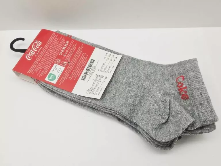 SKARPETKI STOPKI COCA COLA 3PAK 39-42 SZARE