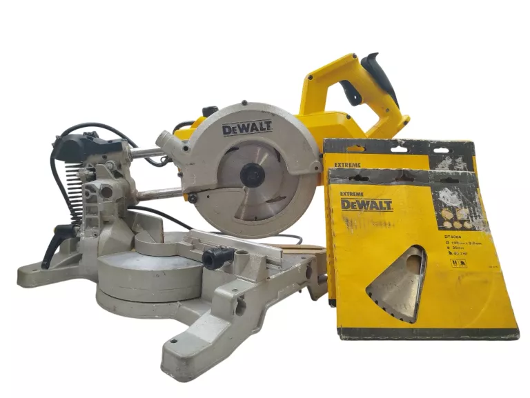 PIŁA UKOŚNICA DEWALT DW777 1800W + 200MMX32MM + 216MMX30MM + 190MMX30MM