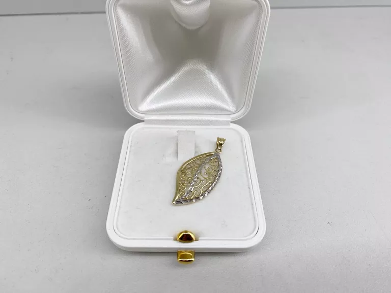 ZŁOTA ZAWIESZKA W KSZTAŁCIE LIŚCIA 1,39G / PR585