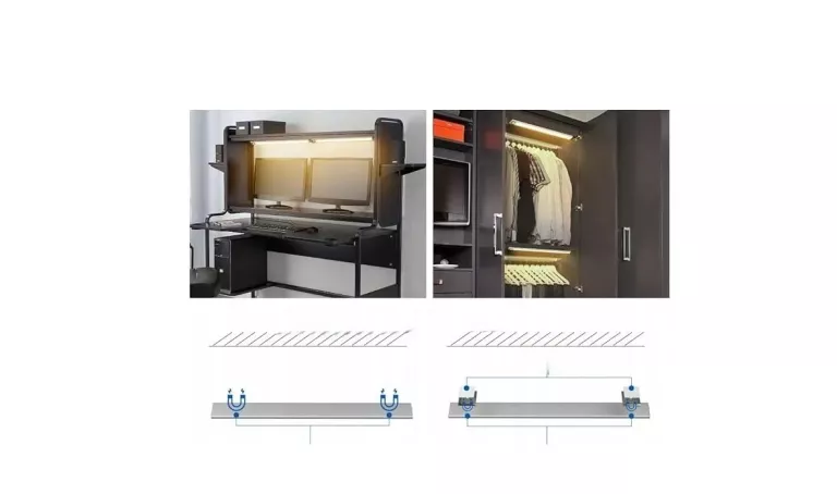 LISTWA LED PODSZAFKOWA KUCHENNA OŚWIETLENIE SZAFY CZUJNIK RUCHU 60CM 2SZT