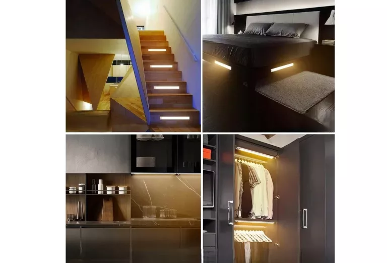 LISTWA LED PODSZAFKOWA KUCHENNA OŚWIETLENIE SZAFY CZUJNIK RUCHU 60CM 2SZT