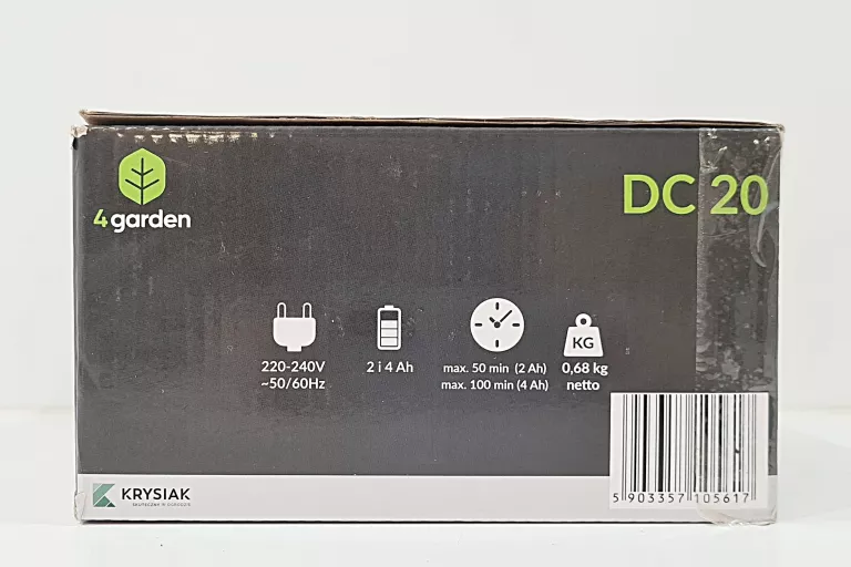 4GARDEN PODWÓJNA ŁADOWARKA DO AKUMULATORÓW KRYSIAK 20V DC20 2.0AH 4.0AH