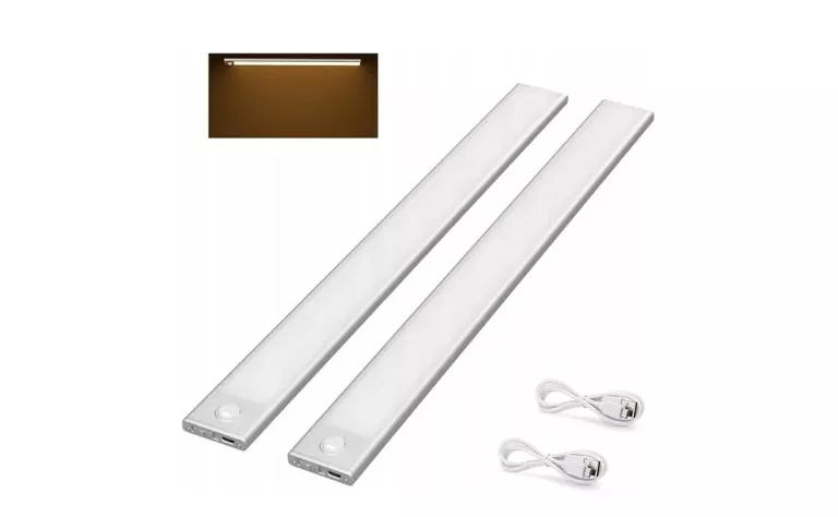 LISTWA LED PODSZAFKOWA KUCHENNA OŚWIETLENIE SZAFY CZUJNIK RUCHU 60CM 2SZT