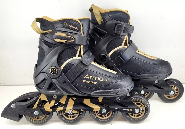 ŁYŻWOROLKI NILS EXTREME ARMOUR NA22151 (ROZMIAR 39) CZARNO-ZŁOTE