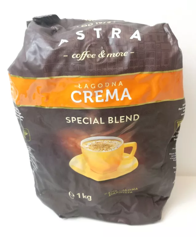 KAWA ZIARNISTA ARABICA CREMA ŁAGODA 1KG ASTRA