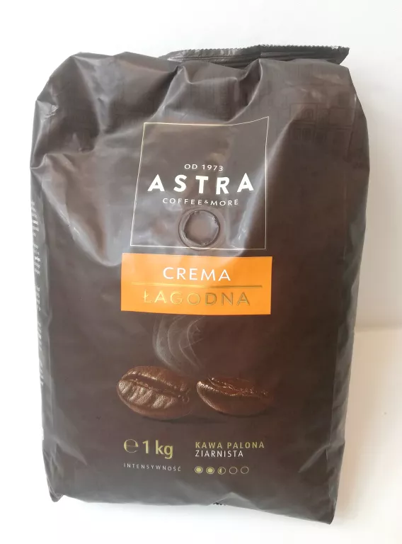 KAWA ZIARNISTA ARABICA CREMA ŁAGODA 1KG ASTRA
