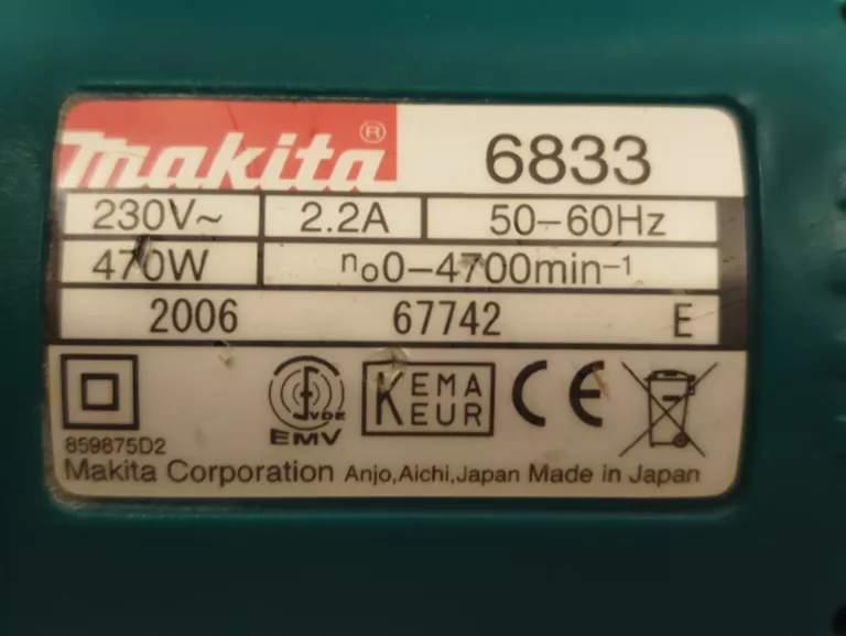 WKRĘTARKA TAŚMOWA MAKITA 6833 470W ZESTAW