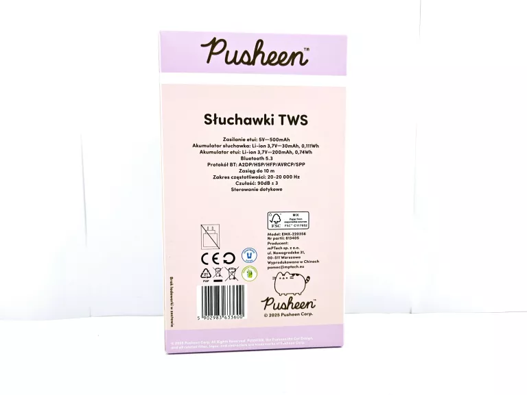 SŁUCHAWKI PUSHEEN PUSHEEN - BEZPRZEWODOWE SŁUCHAWKI BLUETOOTH TWS