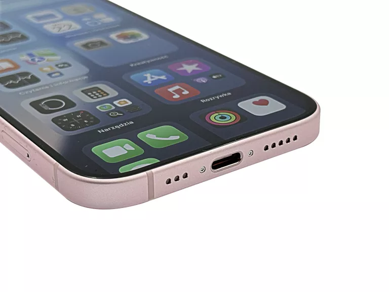 TELEFON APPLE IPHONE 15 128GB 6.1" PINK BAT. 100% - NA CZĘŚCI! JAK NOWY!
