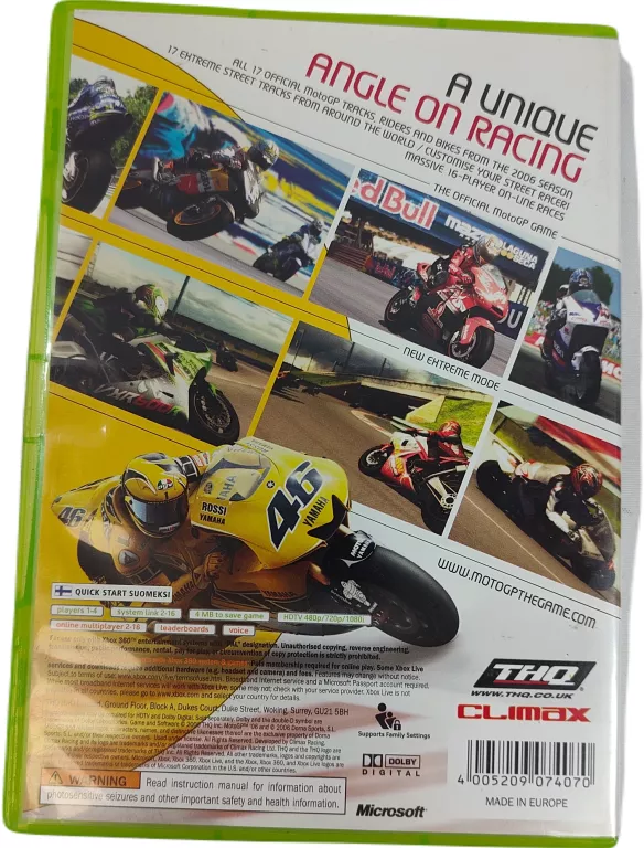 GRA NA KONSOLE XBOX 360 MOTO GP'06 XBOX 360 ANGIELSKA WERSJA JĘZYKOWA