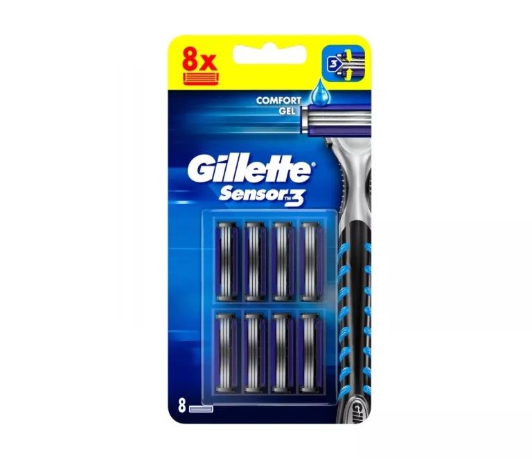 WKŁADY DO MASZYNKI GILLETTE SENSOR3 8 SZTUK. ORYGINAŁ