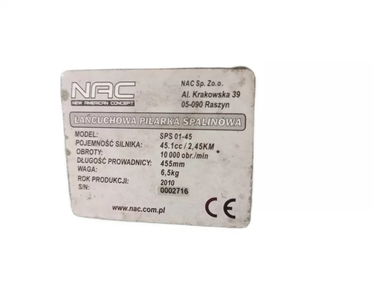 PIŁA SPALINOWA NAC SPS 01-45