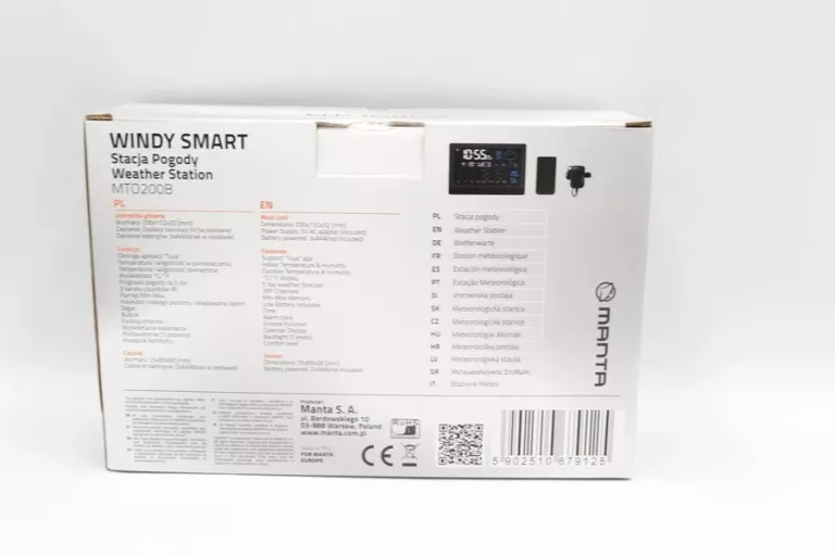 STACJA POGODY MANTA WINDY SMART MT0200B