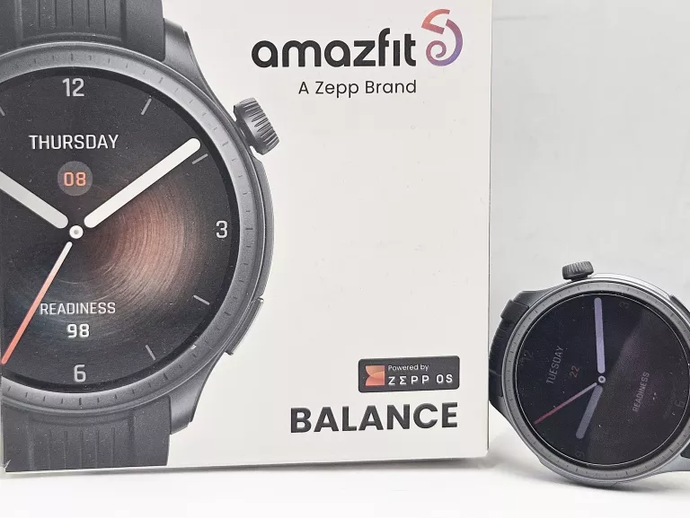 SMARTWATCH HUAMI AMAZFIT BALANCE MIDNIGHT BLACK WODOSZCZELNOŚĆ 5 ATM AMOLE