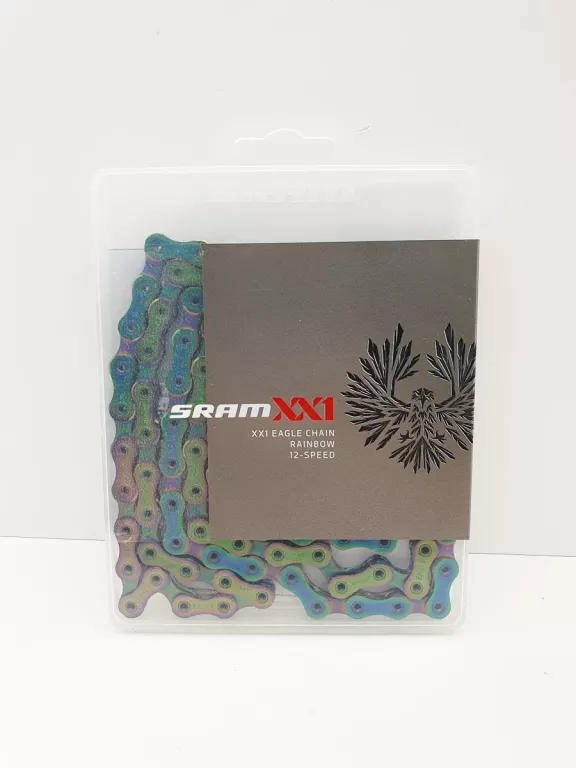 ŁAŃCUCH ROWEROWY SRAM CN XX1 EAGLE 12-RZ. 126 OGN. RAINBOW + SPINKA