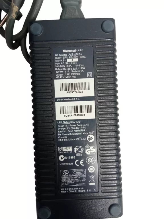 KONSOLA XBOX 360 ELITE 120 GB HDD +ZASILACZ