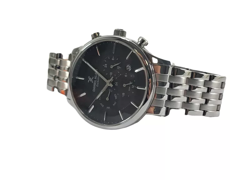 ZEGAREK MĘSKI NA BRANSOLECIE SREBRNY DANIEL KLEIN EXCLUSIVE 11911A