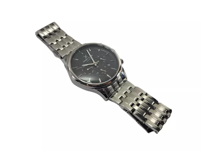 ZEGAREK MĘSKI NA BRANSOLECIE SREBRNY DANIEL KLEIN EXCLUSIVE 11911A