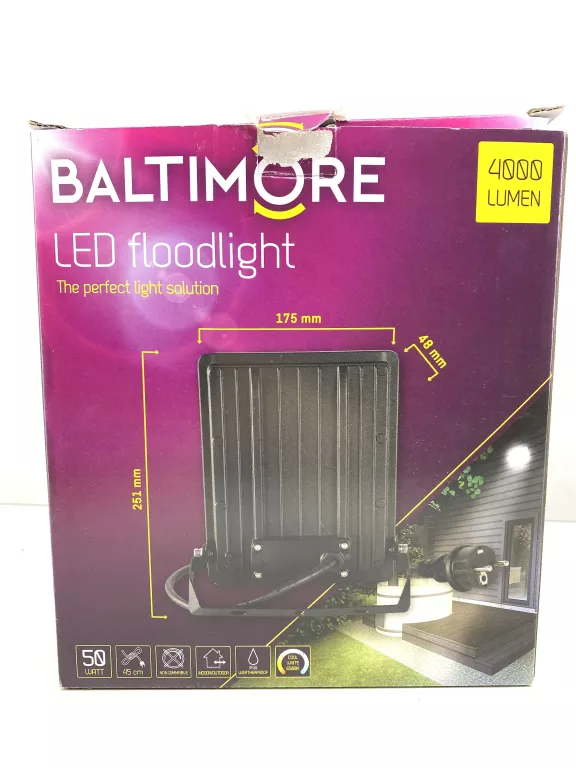 HALOGEN LED BIAŁY 4000 LM 50 WATT