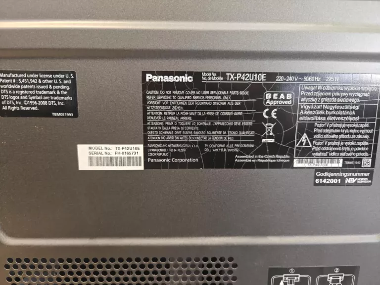TELEWIZOR PANASONIC 42 CALE TX-P42U10E