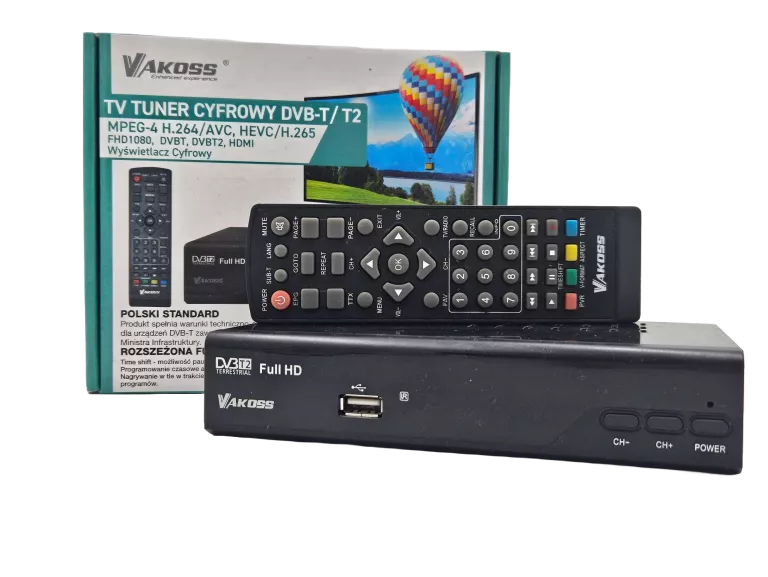 DEKODER DVBT-2 VAKOSS TV DB-619
