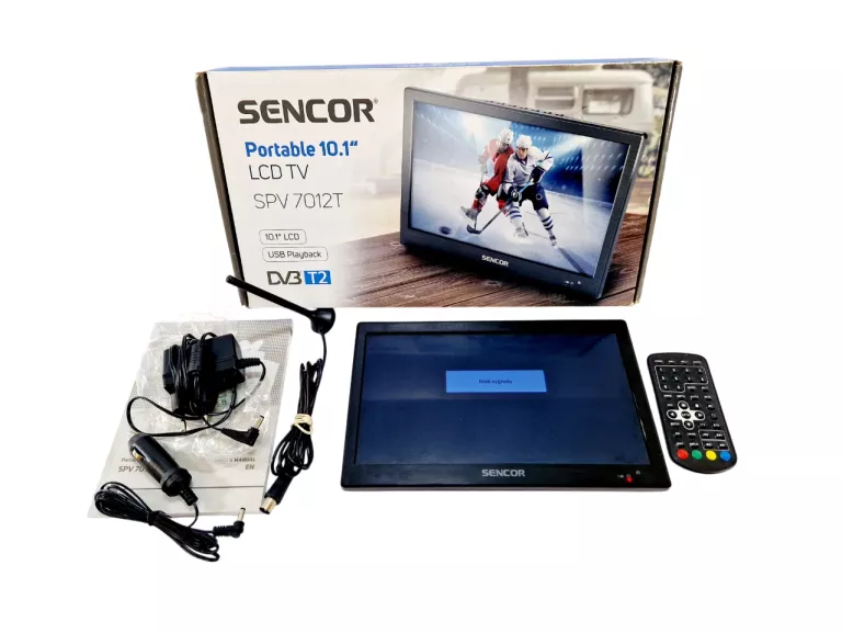 TELEWIZOR PRZENOŚNY LED SENCOR PORTABLE 10.1" LCD SPV 7012T | DVB-T2 | HD
