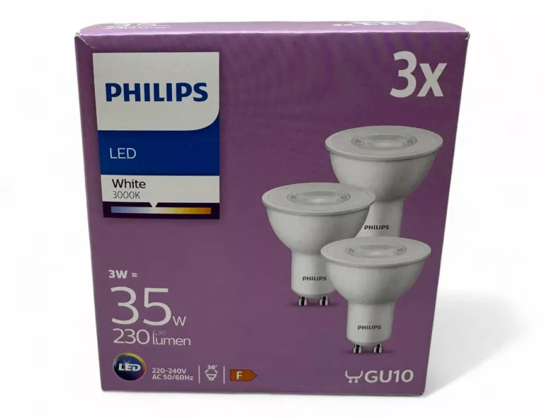 3PAK HALOGEN LED ŻARÓWKA PHILIPS 9290035619 GU10 JAK NOWE!!
