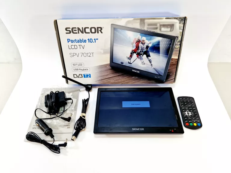TELEWIZOR PRZENOŚNY LED SENCOR PORTABLE 10.1" LCD SPV 7012T | DVB-T2 | HD