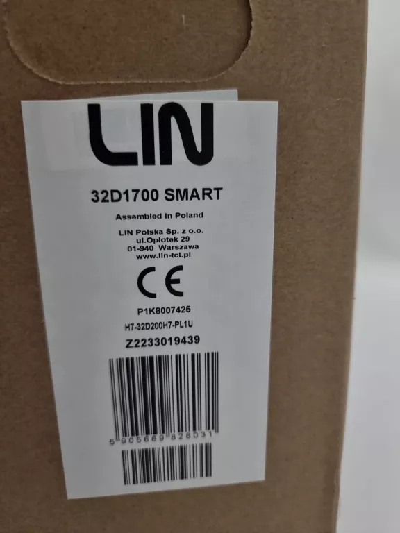 TELEWIZOR LIN - TCL 32D1700 SMART