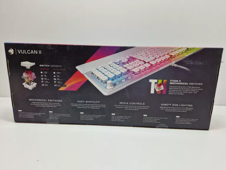 KLAWIATURA MECHANICZNA ROCCAT VULCAN II TITAN NIEMIECKA DE QWERTZ BIAŁA