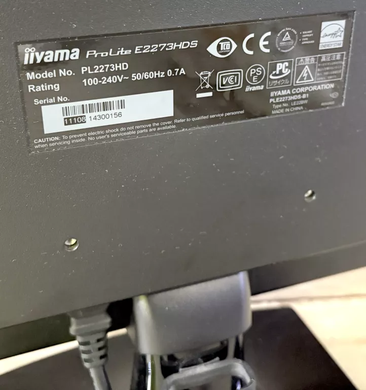 MONITOR IIYAMA PROLITE PL2273HDS