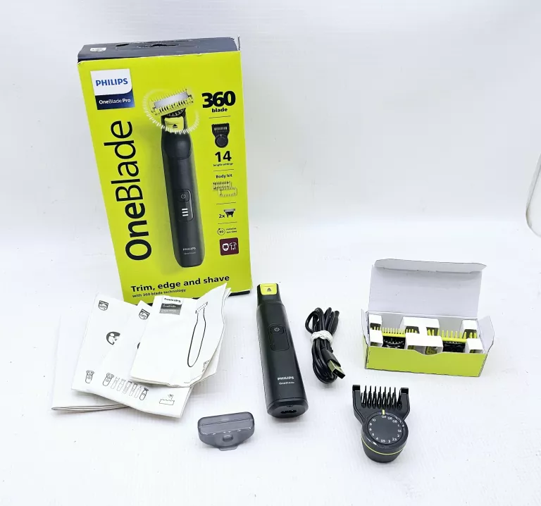 TRYMER PHILIPS ONE BLADE PRO QP6542/15 KOMPLET (OTWIERANY NA PUNKCIE)