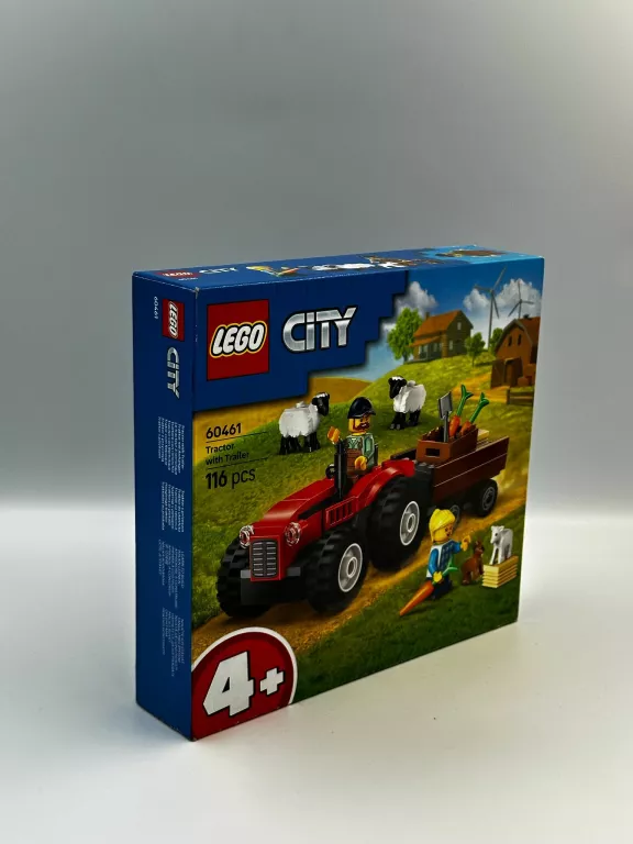 LEGO CITY CZERWONY TRAKTOR Z PRZYCZEPĄ I OWCAMI 60461