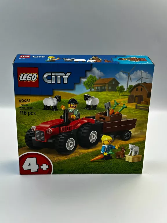 LEGO CITY CZERWONY TRAKTOR Z PRZYCZEPĄ I OWCAMI 60461
