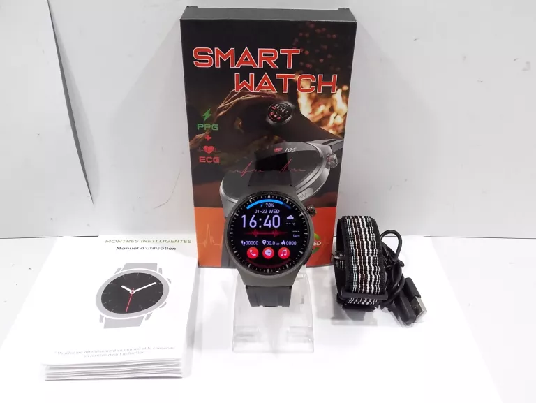 SMARTWATCH MT200 EKG POMIAR CUKRU PULS CIŚNIENIE ZESTAW