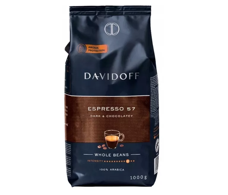 DAVIDOFF ESPRESSO 57 DARK & CHOCOLATEY10 KAWA ZIARNISTA 100% ARABICA 1KG