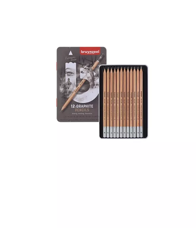 OŁÓWKI GRAFITOWE BRUYNZEEL EXPRESSION GRAPHITE ZESTAW 12 SZTUK