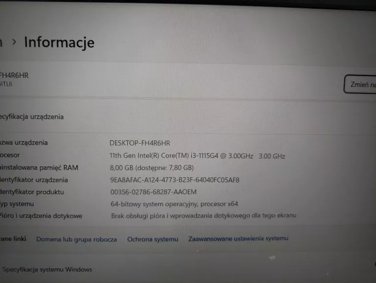 LAPTOP LENOVO IDEAPAD 3 15ITL6 INTEL CORE I3-1115G4/8GB RAM/500GB SSD