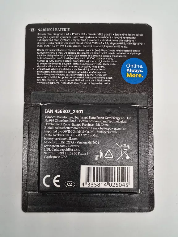 AKUMULATORKI TRONIC NI-MH READY 2 USE COLOR 2500 MAH, 4 SZT AA