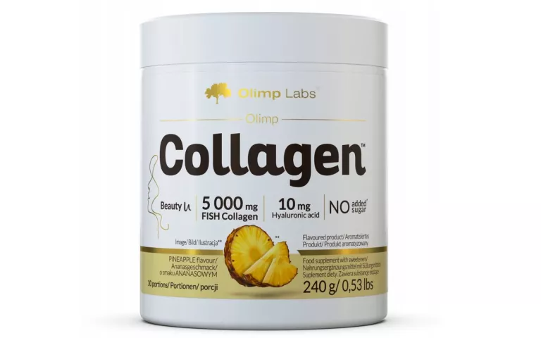 OLIMP COLLAGEN 240G KOLAGEN MORSKI RYBI BIOTYNA ZDROWE STAWY SKÓRA ANANAS