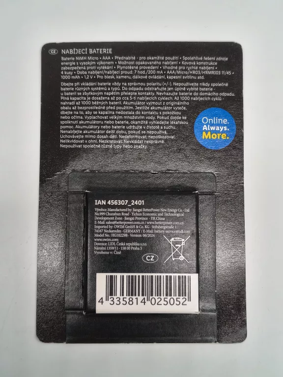 AKUMULATORKI TRONIC NI-MH READY 2 USE COLOR 1000 MAH, 4 SZT AAA