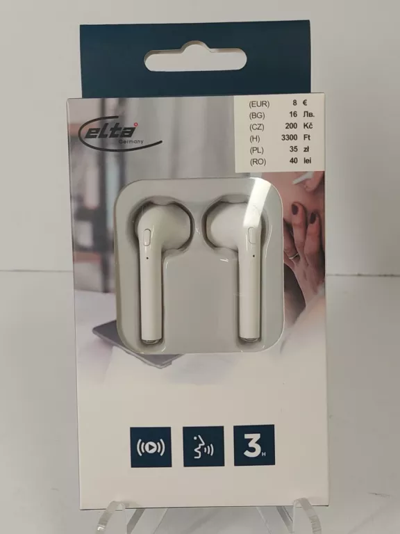 SŁUCHAWKI BEZPRZEWODOWE  BIAŁE ELTA