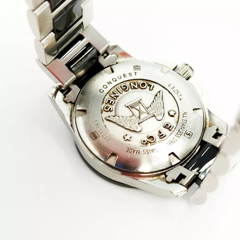 ZEGAREK KWARCOWY LONGINES CONQUEST LADY CERAMIC L3.257.4.57.7 DIAMENT 29MM
